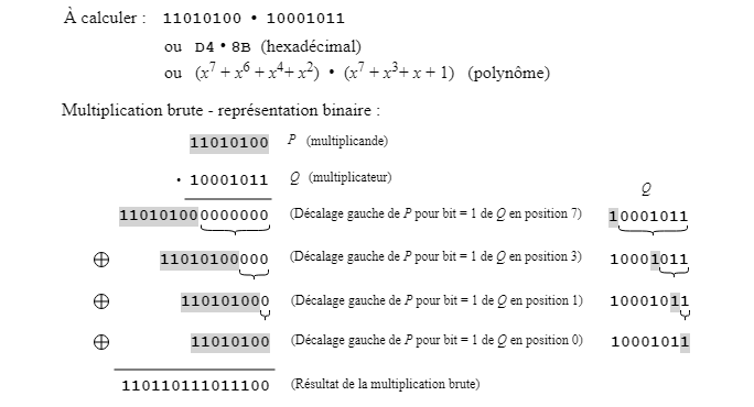 Multiplication brute en représentation binaire